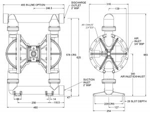 Cấu tạo bơm Metallic B50
