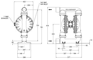 Cấu tạo bơm Metallic B75