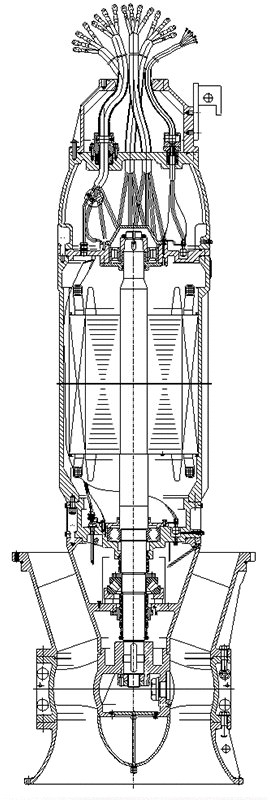 MV-S Submersible vertical mixed flow pump structure