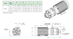 Kích thước thân bơm dòng MSKC