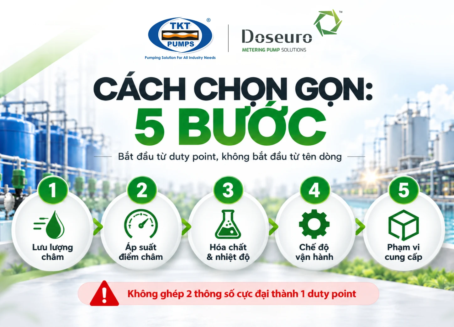 5 bước chọn bơm định lượng Doseuro phù hợp