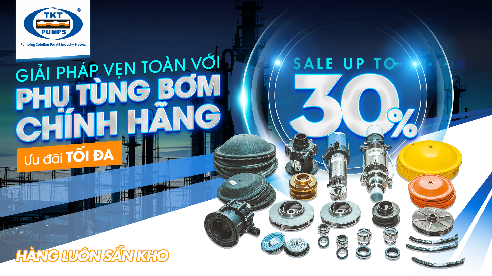 Thái Khương Pumps cung cấp Phụ tùng chính hãng nhập khẩu