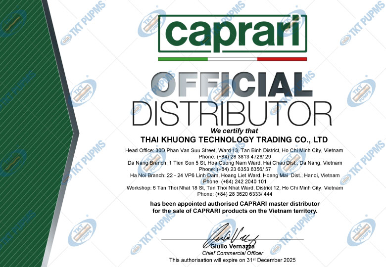 CAPRARI – ITALY 2 CAPRARI – ITALY 250305CaprariDistributorCertificateTHAI KHUONG 2025
