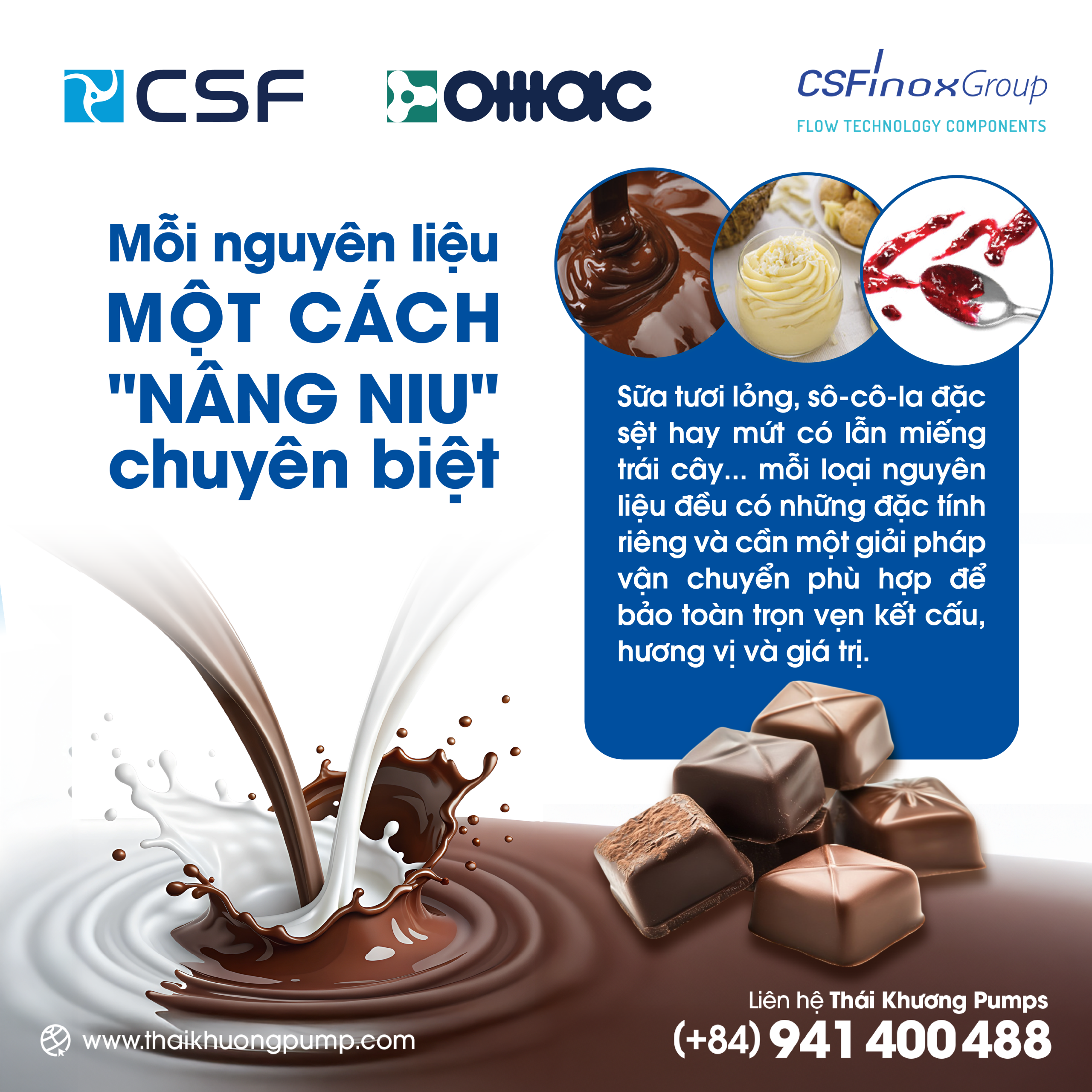 Bơm Trong Ngành Bánh Kẹo: Góc Nhìn Kỹ Sư Về Giải Pháp Vận Chuyển Nguyên Liệu Chuyên Sâu 1 Bơm chuyên biệt cho nhà máy sản xuất bánh kẹo - Thái Khương Pumps