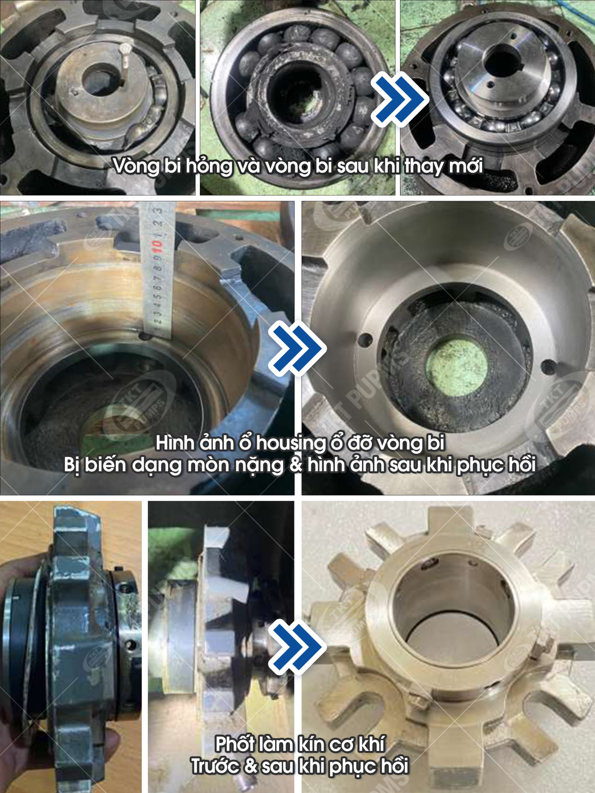Quy trình Phục hồi Bơm Trục Đứng 500m3/h: Xử lý Trục biến dạng & Housing Hư hỏng 07 Collage 01 copy scaled