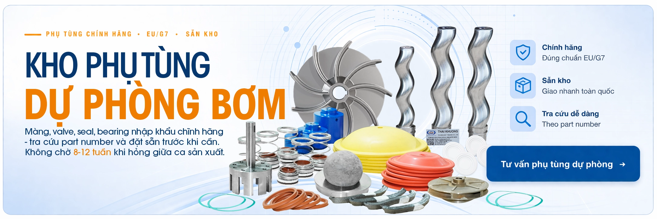 Kho phụ tùng dự phòng bơm chính hãng - Hotline: 0941 400 488