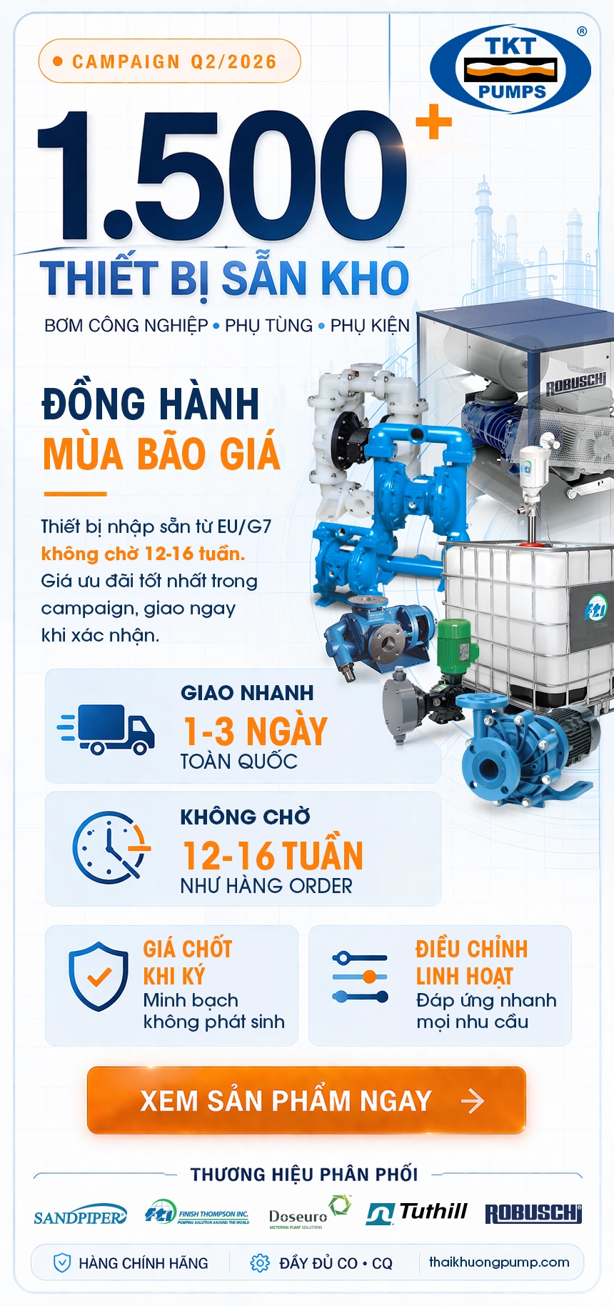 Banner chiến dịch sản phẩm TKT Pumps