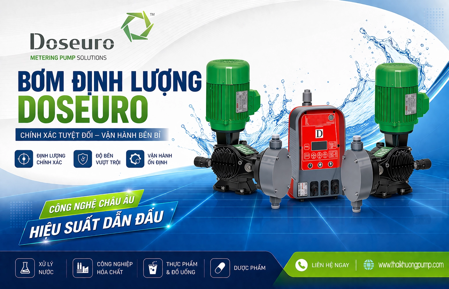 Máy Bơm Định Lượng Hóa Chất Doseuro Italy