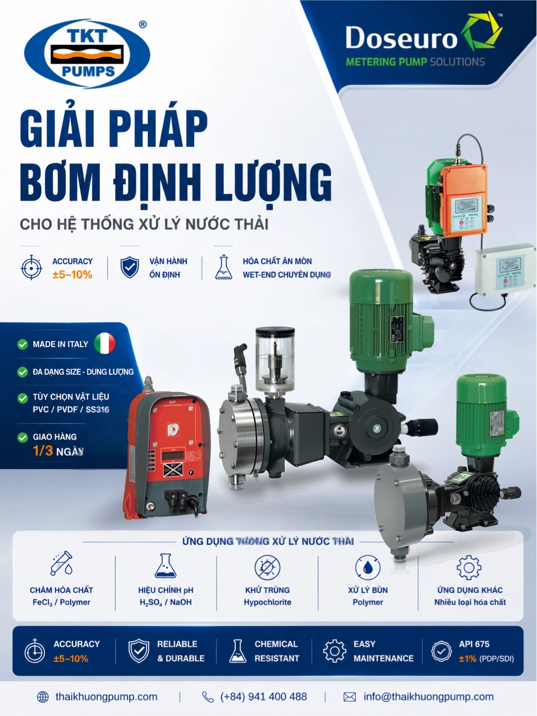 Công đoạn 4 — Chemical dosing · Doseuro API 675