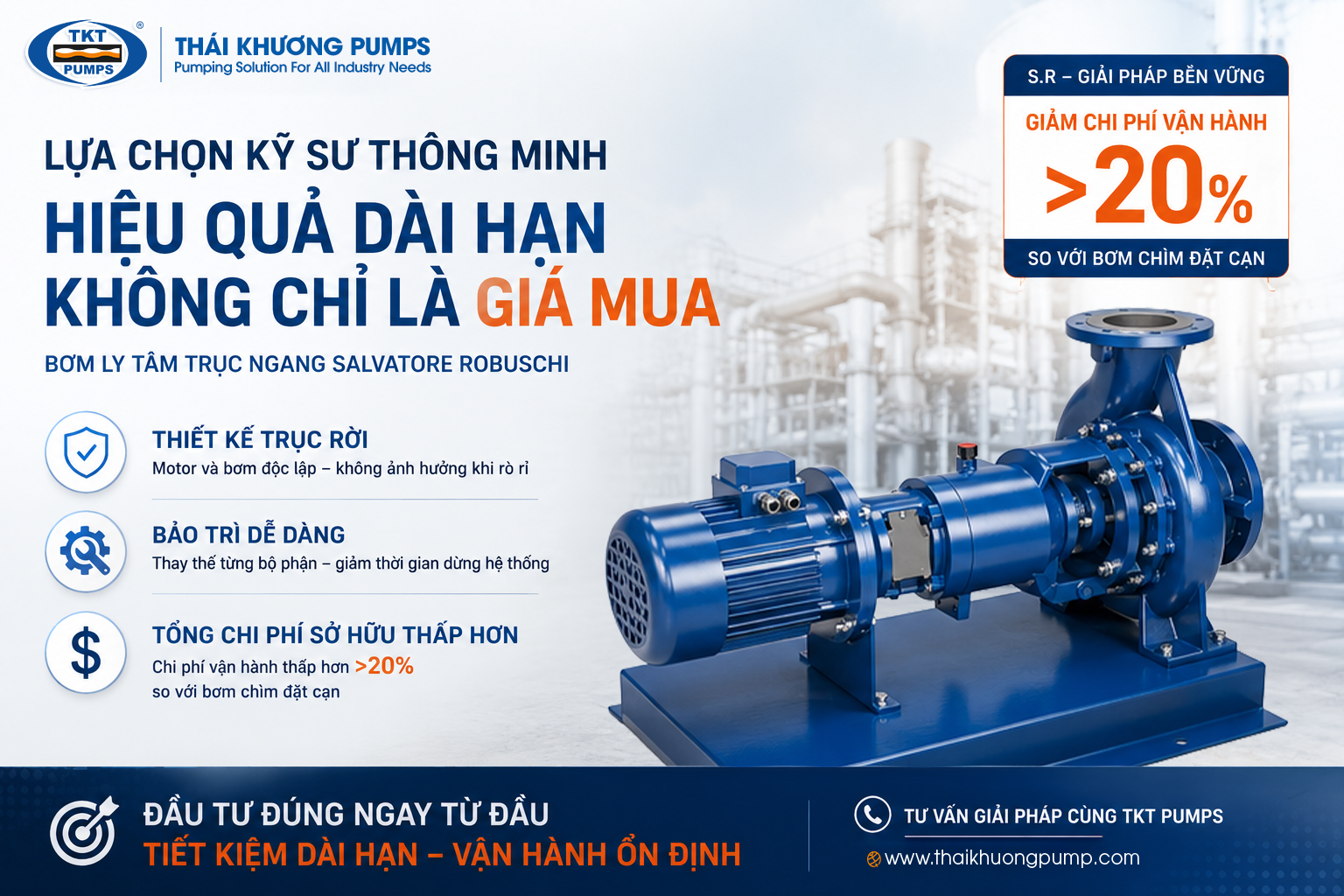 Khi nào nên chọn bơm chìm đặt cạn hay bơm trục ngang cho hệ thống nước thải? 3 Biểu đồ Life Cycle Cost (LCC) phân tích chi phí vận hành và bảo trì hệ thống bơm nước thải