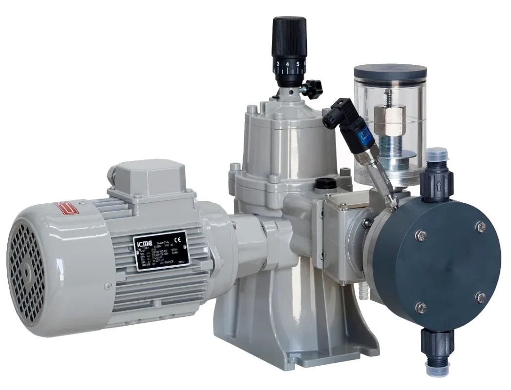 Bơm định lượng chuẩn API 675 cho dầu khí, hóa dầu & LNG: dòng PDP Doseuro 1 Bơm định lượng màng thủy lực Doseuro SD-I cho process áp cao chống rò