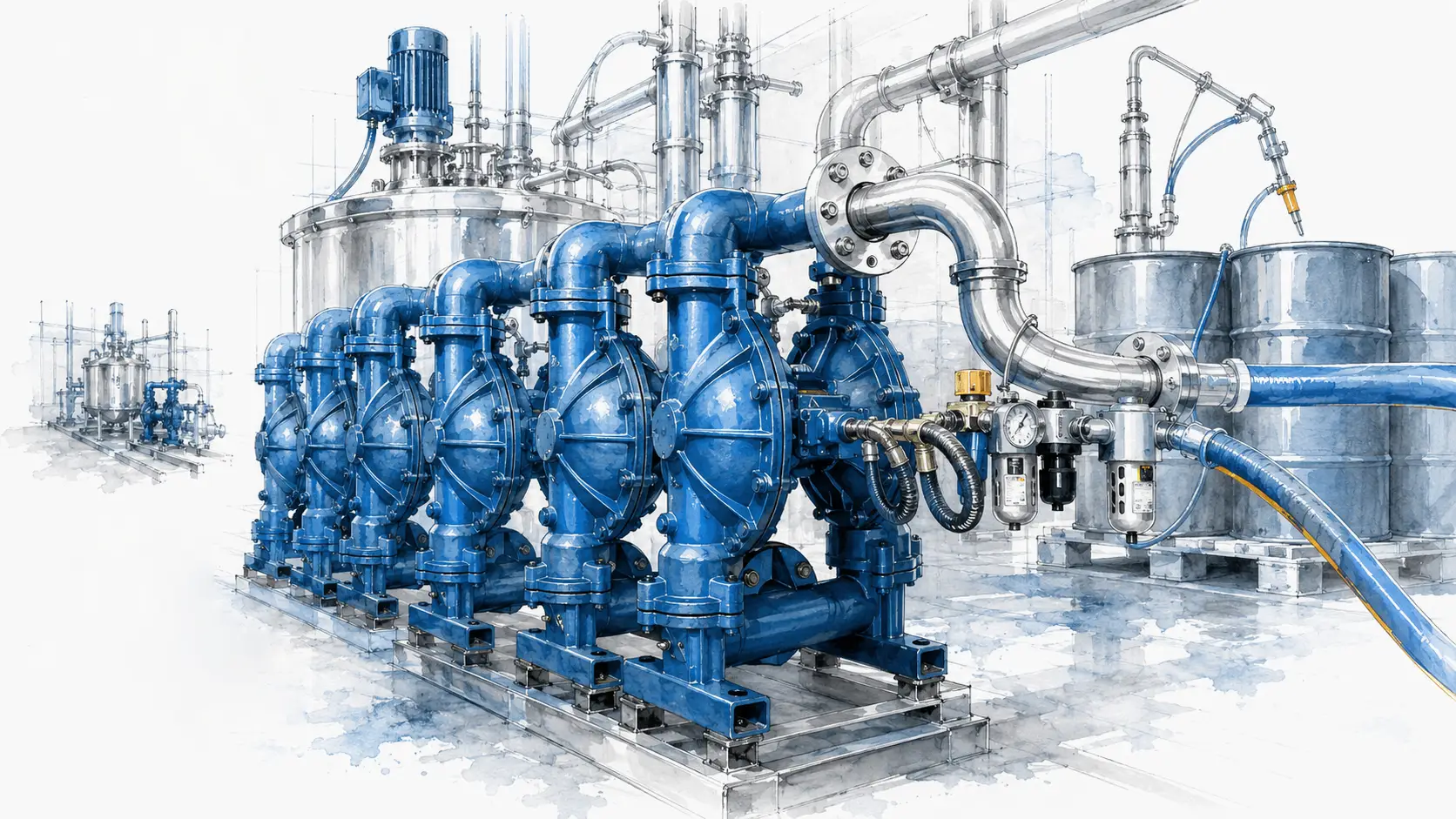 Máy bơm ngành sơn 1 Giải pháp bơm cho ngành sơn — bơm màng, bơm bánh răng