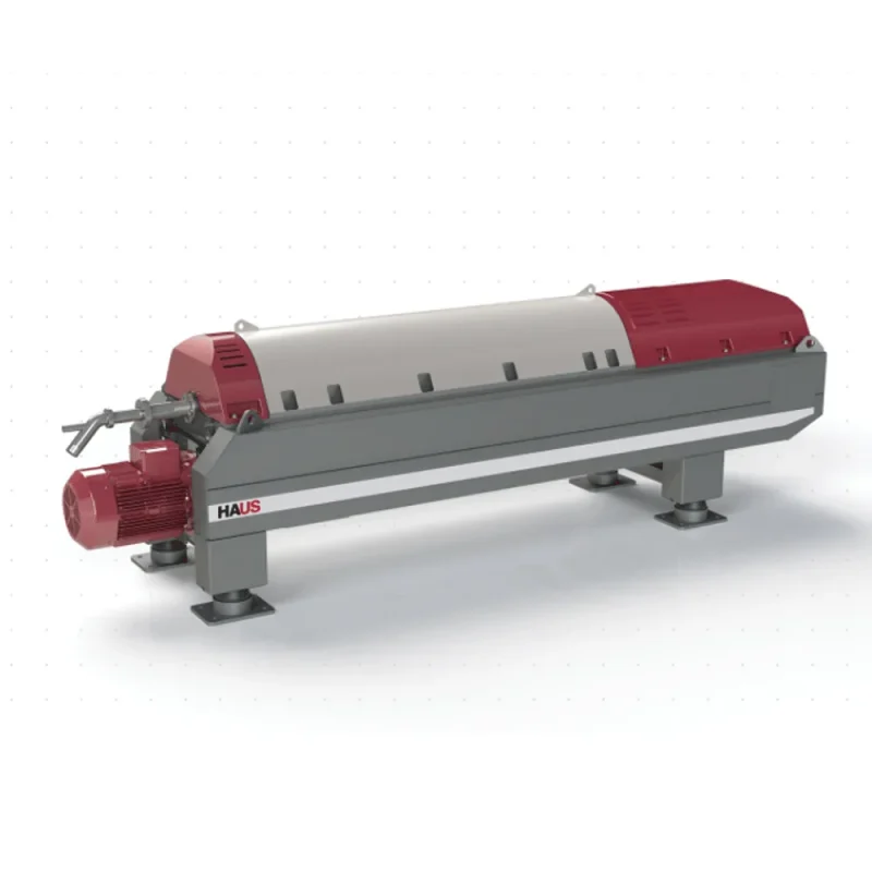 Ứng dụng máy ly tâm HAUS theo ngành: môi trường, thực phẩm, dầu và công nghiệp 1 Máy ly tâm lắng decanter HAUS DDF trục ngang dùng vít tải tách rắn-lỏng