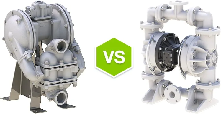 Bơm màng thân kim loại hay nhựa: cách chọn đúng cho từng ứng dụng 2 Comparison of metal body and plastic body AODD diaphragm pumps Sandpiper