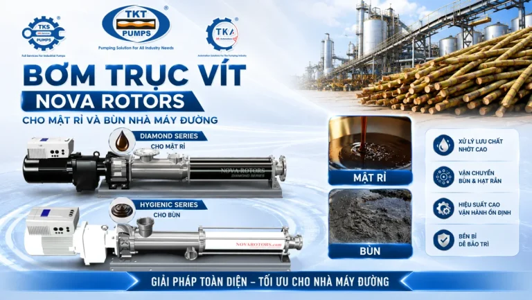 Cách chọn bơm trục vít cho mật rỉ, syrup và bùn bã mía trong nhà máy đường