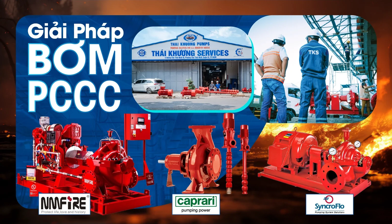 Giải pháp Bơm nước cho Tòa nhà & Nhà máy 56 Đội kỹ thuật Thái Khương thi công lắp đặt hệ bơm PCCC tại công trình