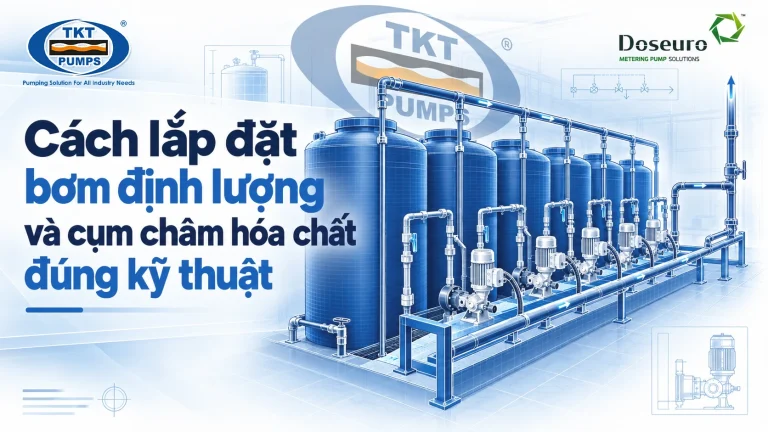 Cách lắp đặt bơm định lượng và cụm châm hóa chất đúng kỹ thuật