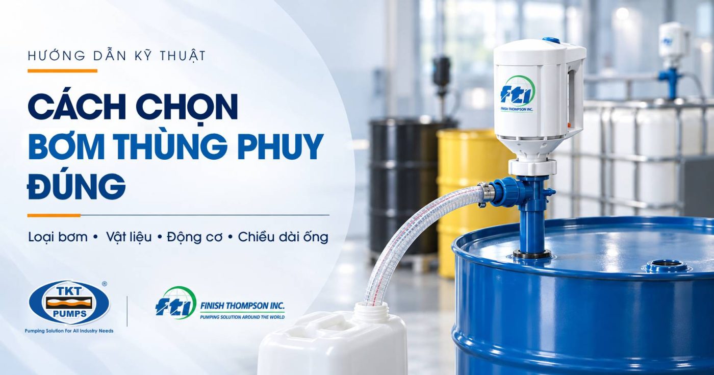 Bơm thùng phuy trong ứng dụng sang chiết công nghiệp.