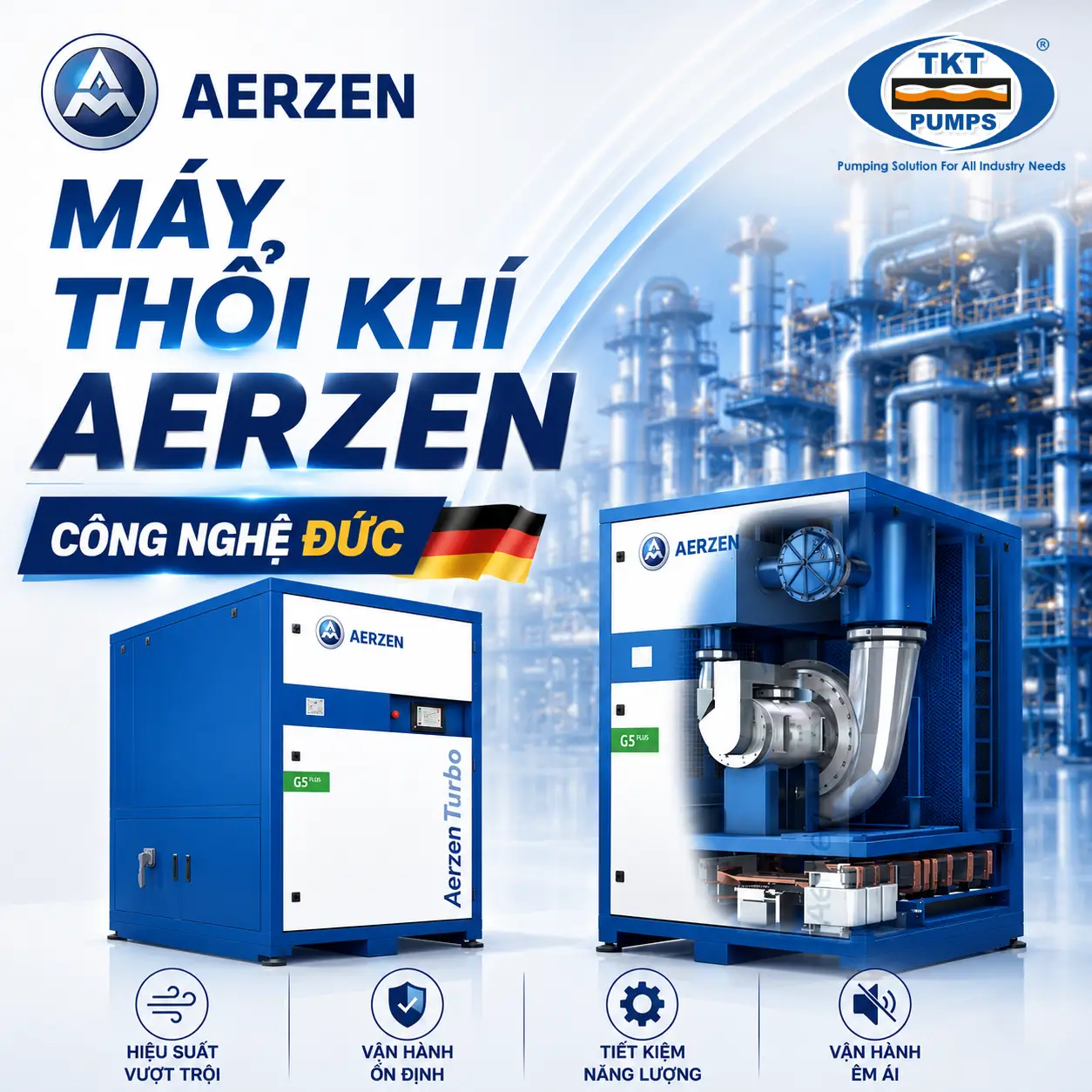 Aerzen — phân phối chính hãng tại TKT Pumps
