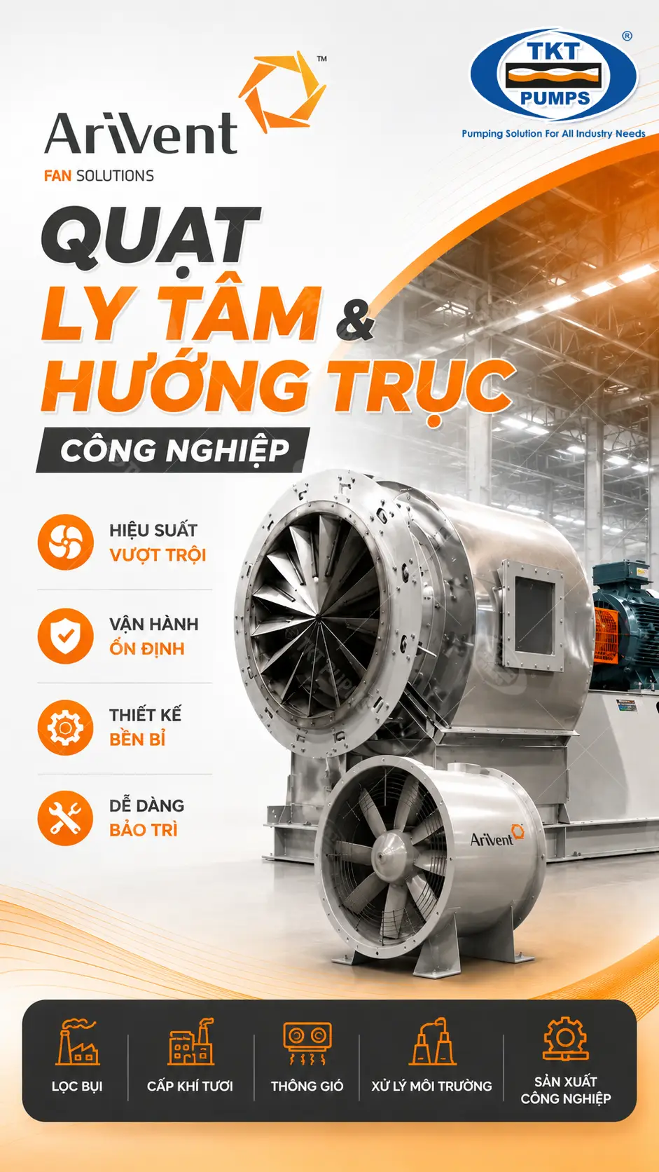 Arivent — máy bơm & thiết bị công nghiệp chính hãng, phân phối tại TKT Pumps