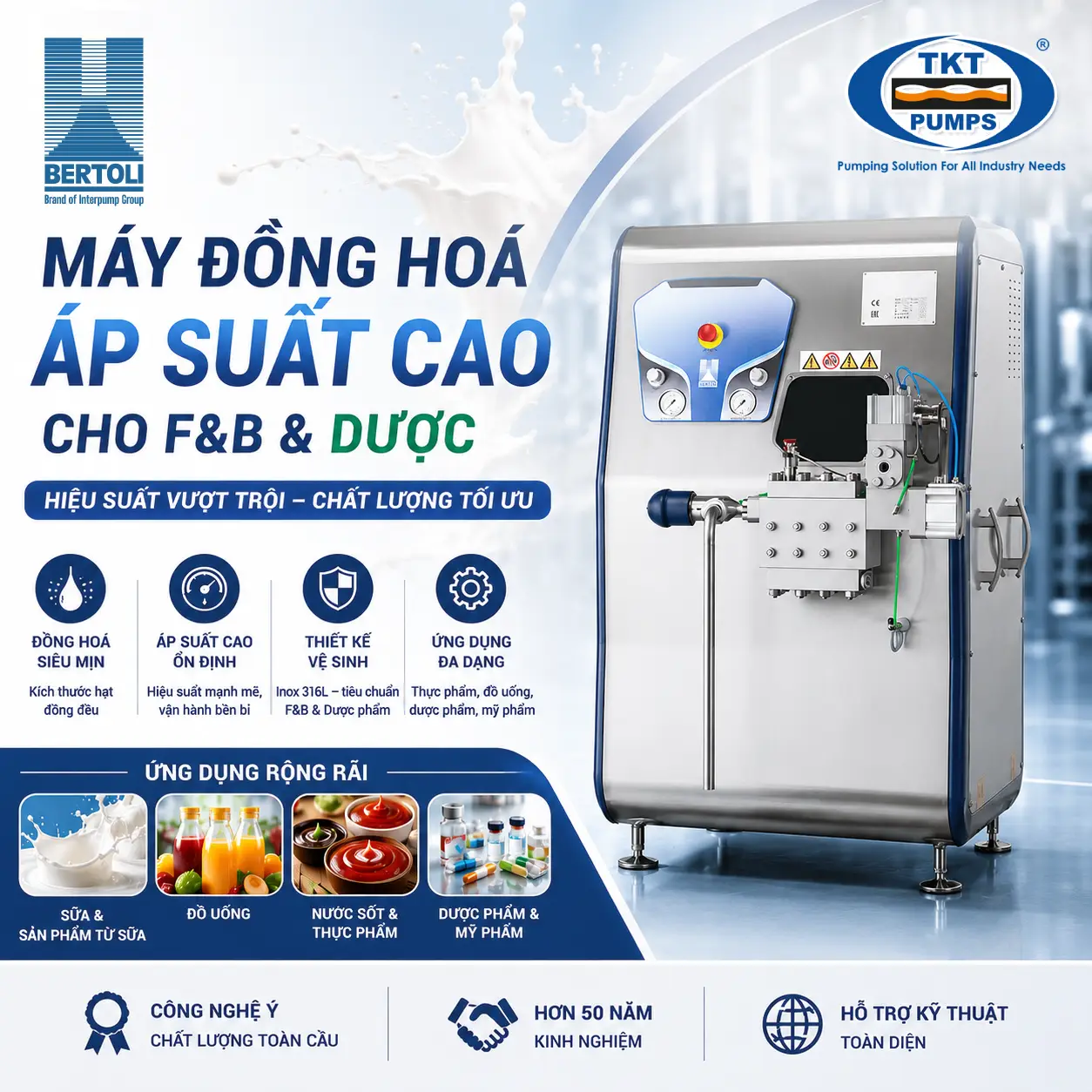 Bertoli — phân phối chính hãng tại TKT Pumps