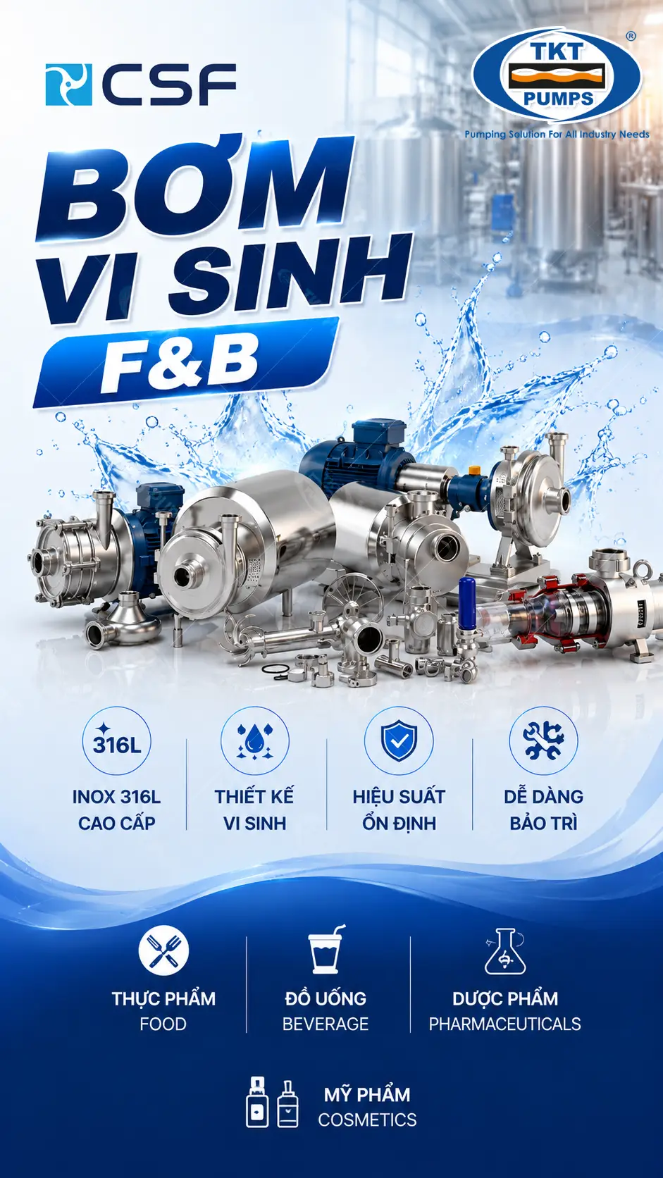 CSF — máy bơm công nghiệp chính hãng, phân phối tại TKT Pumps
