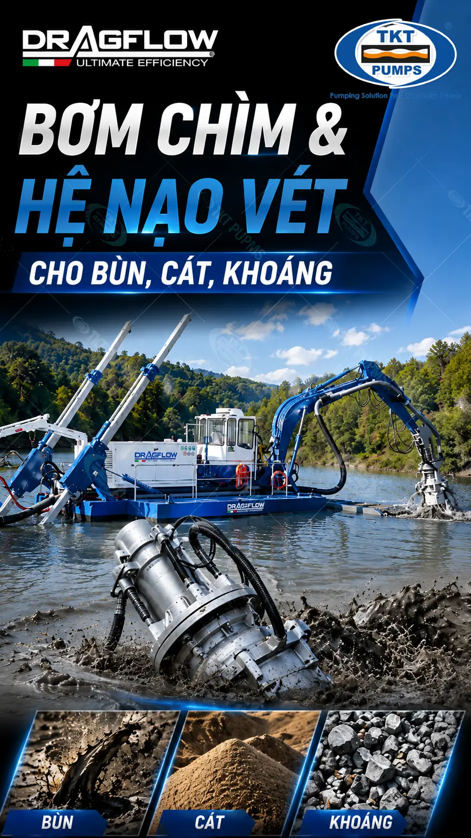 Dragflow — máy bơm & thiết bị công nghiệp chính hãng, phân phối tại TKT Pumps