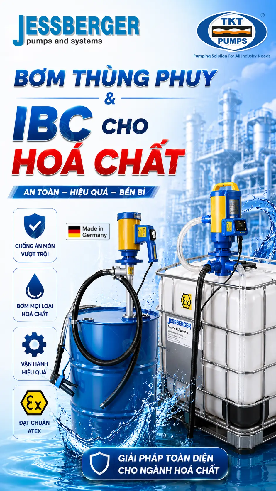 Jessberger — máy bơm công nghiệp chính hãng, phân phối tại TKT Pumps