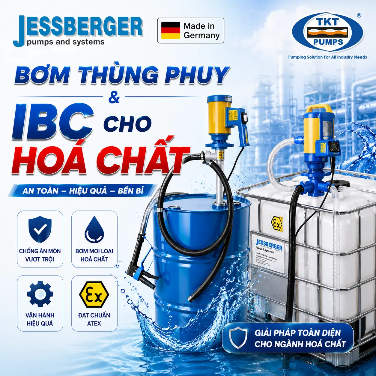 JESSBERGER - BƠM CẦM TAY ĐẾN TỪ ĐỨC 1 Jessberger — phân phối chính hãng tại TKT Pumps