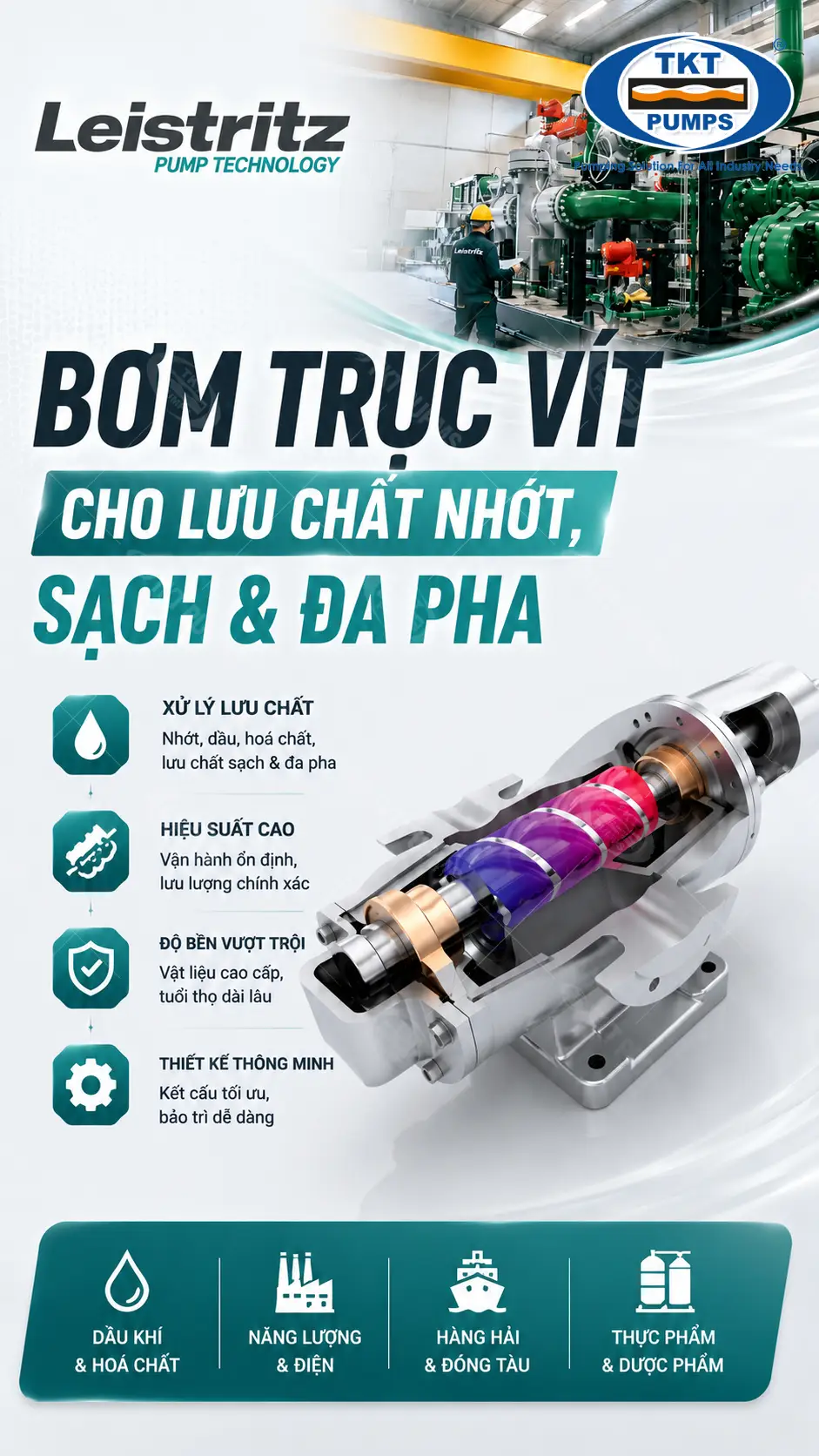 Leistritz — máy bơm & thiết bị công nghiệp chính hãng, phân phối tại TKT Pumps