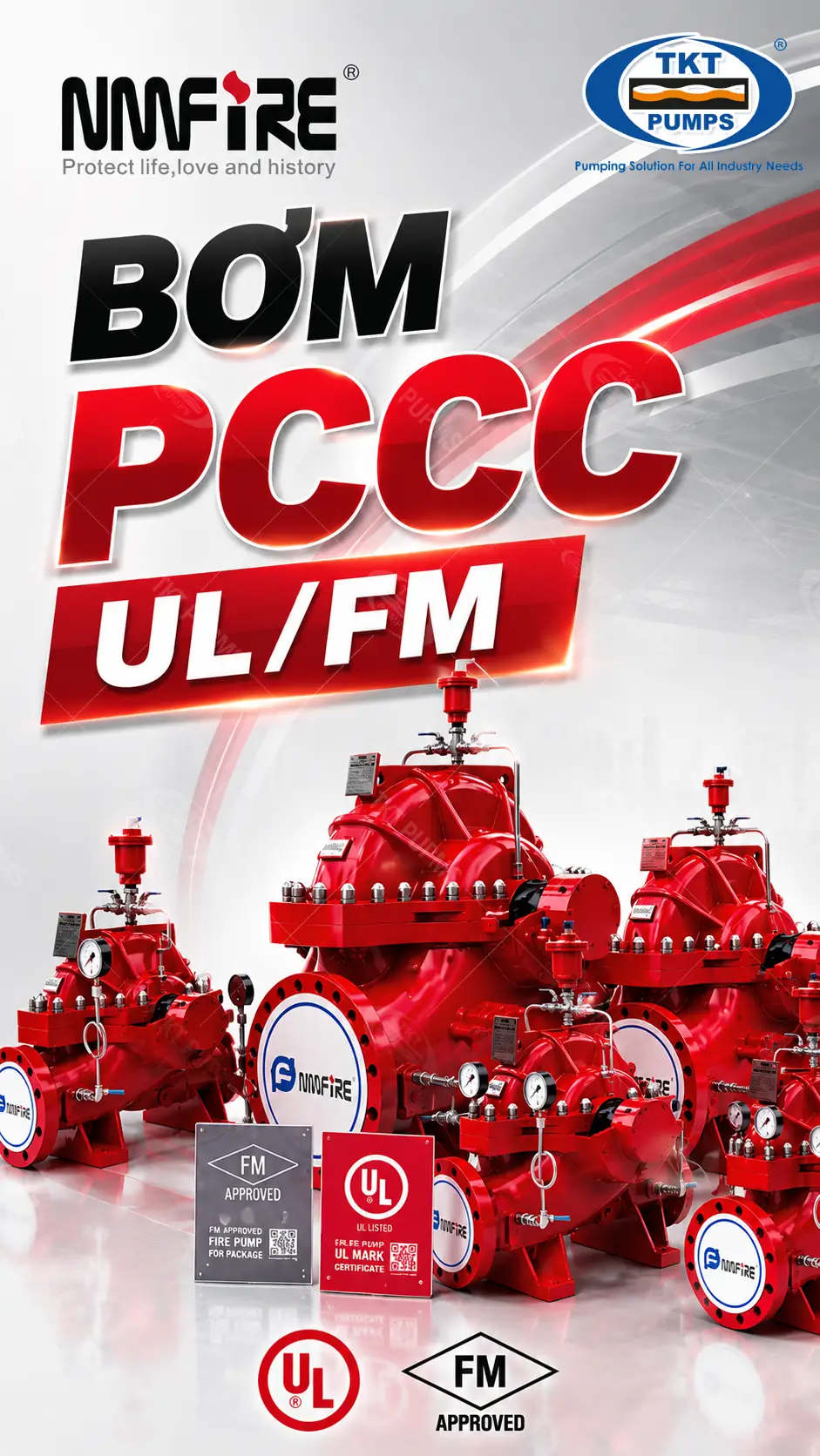 NM Fire — máy bơm công nghiệp chính hãng, phân phối tại TKT Pumps