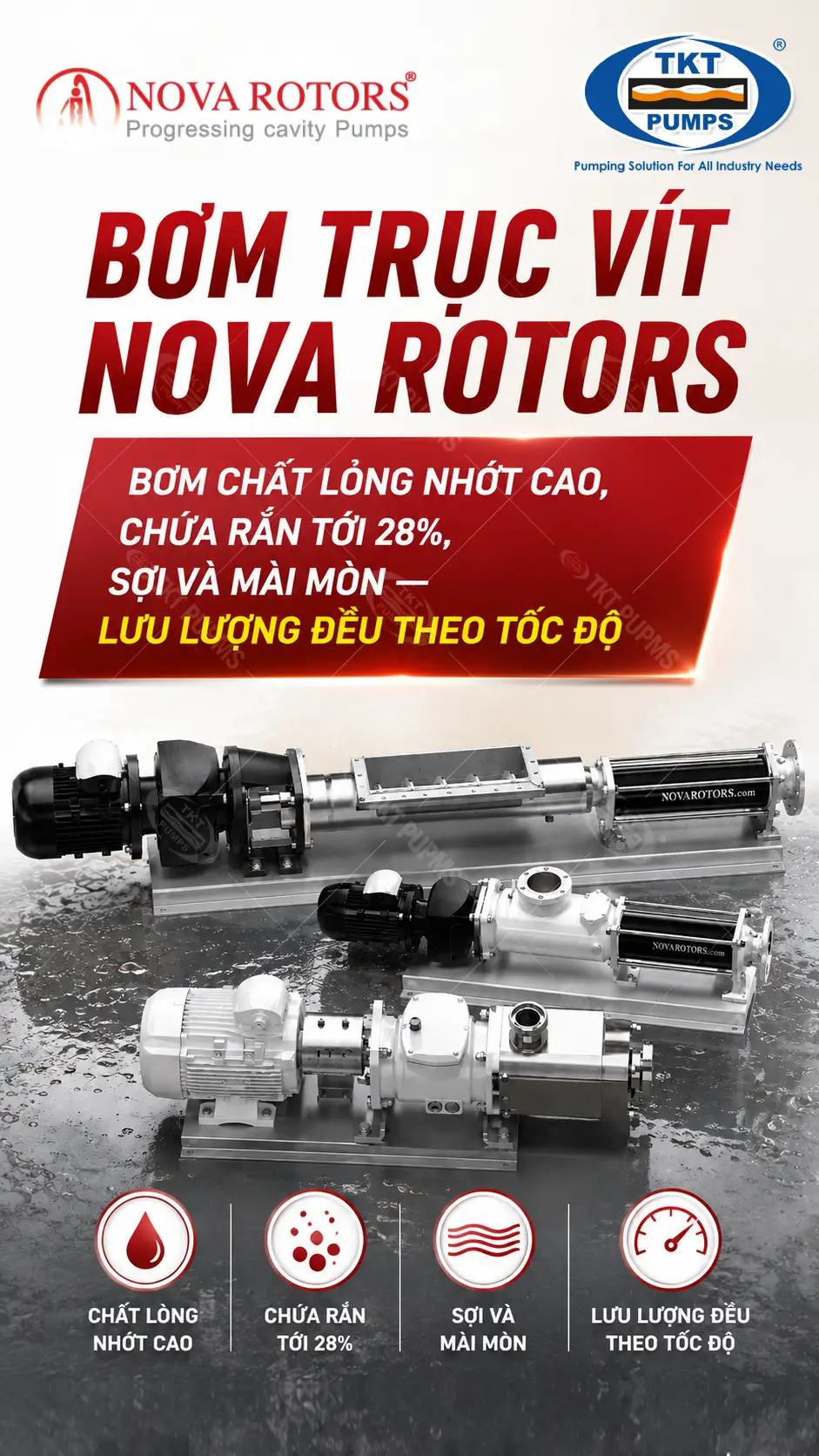 Nova Rotors — máy bơm & thiết bị công nghiệp chính hãng, phân phối tại TKT Pumps