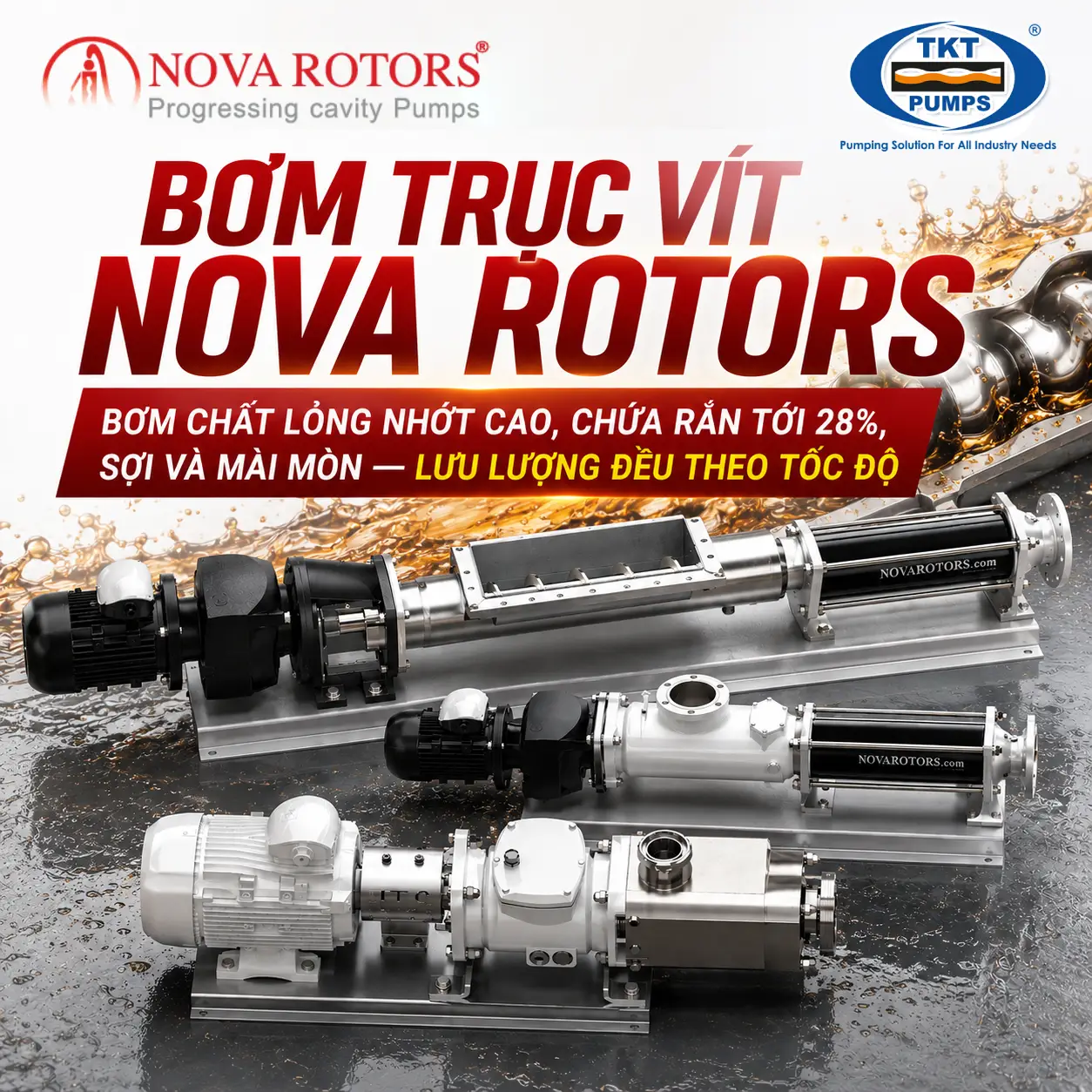 Bơm trục vít progressing cavity Nova Rotors Diamond DN-JN