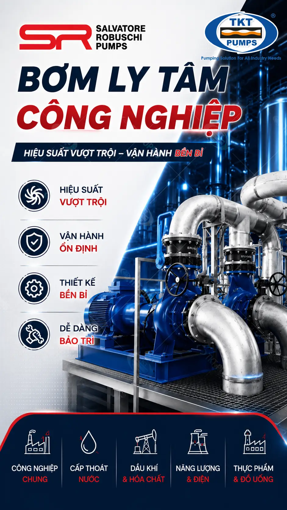 Salvatore Robuschi — máy bơm công nghiệp chính hãng, phân phối tại TKT Pumps