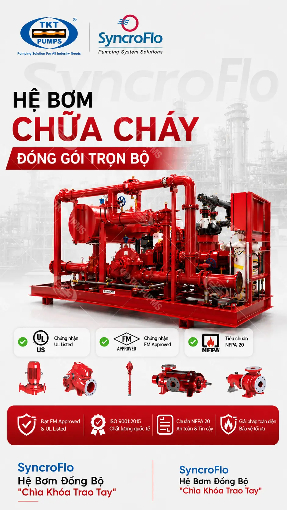 Syncroflo — máy bơm công nghiệp chính hãng, phân phối tại TKT Pumps